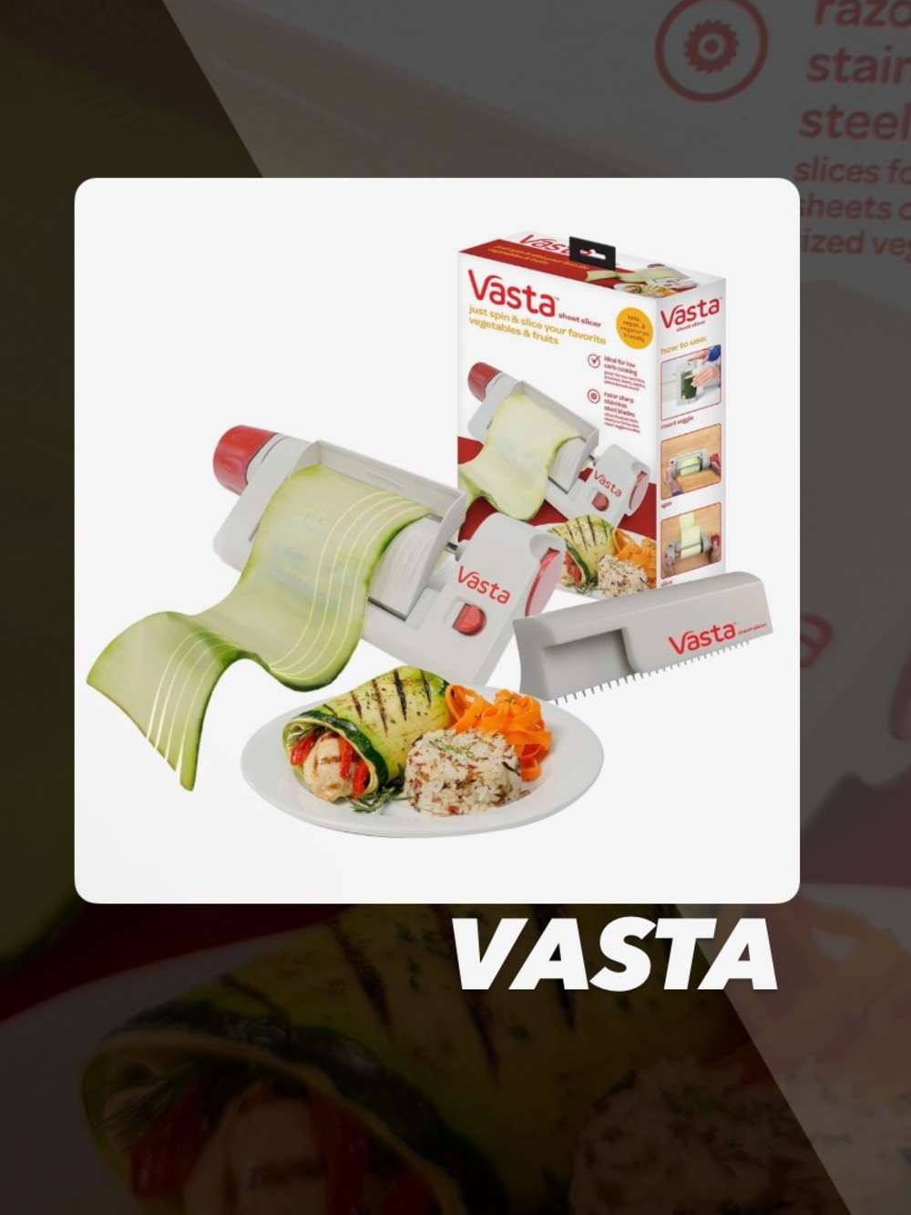 NIB Vasta Veggie & Fruit Sheet Slicer